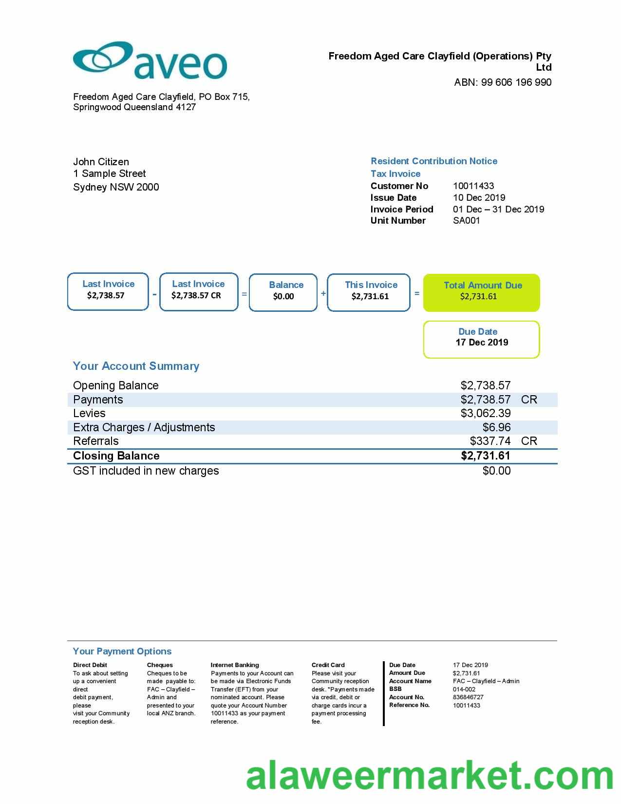 Australia Aveo bank statement-page-001